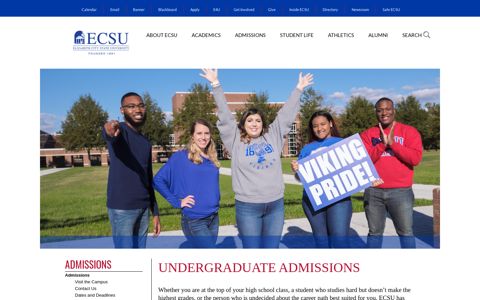 Undergraduate Admission - Elizabeth City State University
