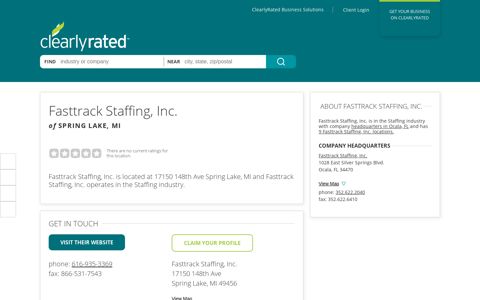 Fasttrack Staffing, Inc. of Spring Lake, MI - ClearlyRated