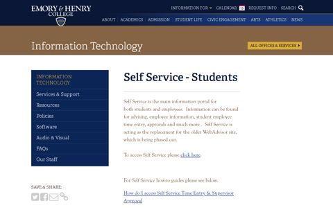 Self Service - Students • Information Technology • Emory ...