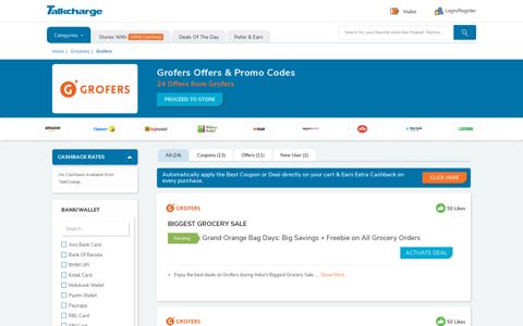 Grofers Offers & Coupons: Upto 80% + ₹200 OFF Promo ...