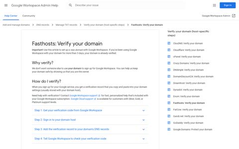 Fasthosts: Verify your domain - Google Workspace Admin Help