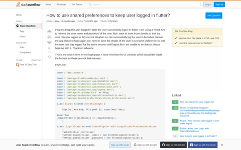 How to use shared preferences to keep user logged in flutter ...