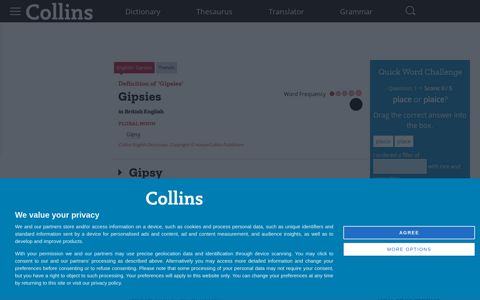 Gipsies definition and meaning | Collins English Dictionary