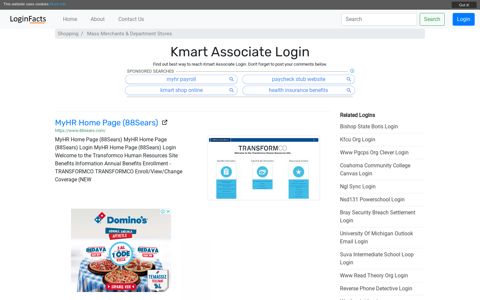 Kmart Associate Login - MyHR Home Page (88Sears)