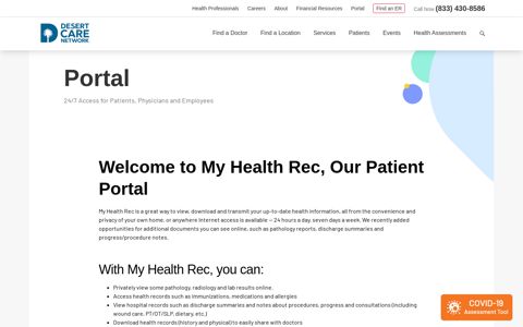 Patient Portal Login | Desert Care Network