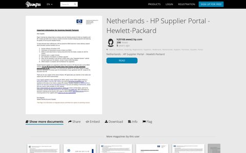 Netherlands - HP Supplier Portal - Hewlett-Packard - Yumpu