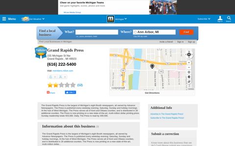 Grand Rapids Press in Grand Rapids, MI 49503 - MLive.com