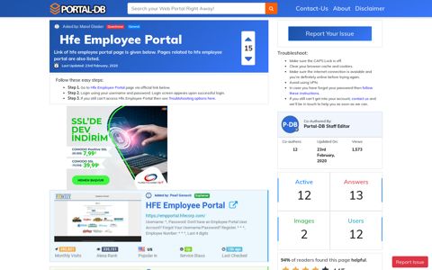 Hfe Employee Portal - Portal-DB.live