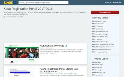 Kasu Registration Portal 2017 2018 - Loginii.com