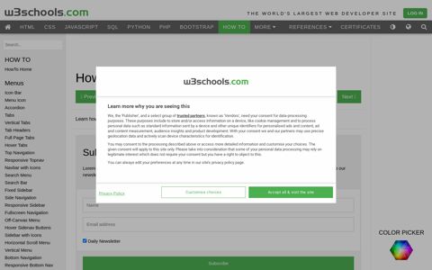 How To Create an Email Newsletter with CSS - W3Schools