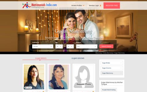 Gujjar Matrimony - Hindu Gujjar Matrimonial For Shaadi And ...