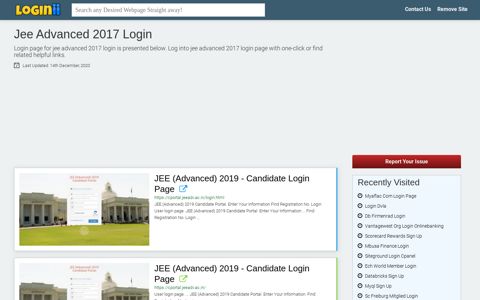 Jee Advanced 2017 Login - Loginii.com