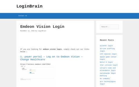 Log On To Emdeon Vision - Change Healthcare - LoginBrain