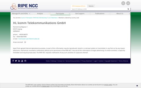 HL komm Telekommunikations GmbH - RIPE NCC