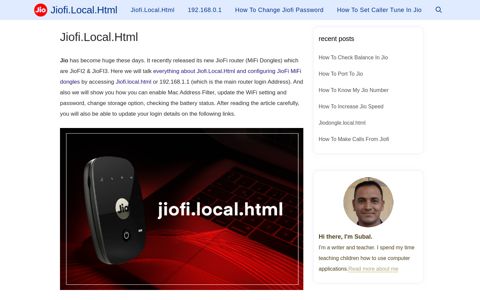 JioFi.Local.Html 2020 - Login to Manage your Password ...