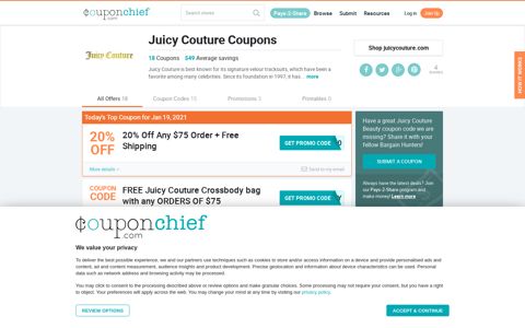 Juicy Couture Coupons - Save 40% w/ Dec. '20 Coupon ...