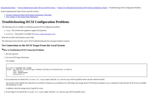 Troubleshooting iSCSI Configuration Problems