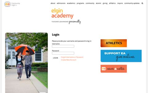 Login - Elgin Academy Private School in Chicagoland