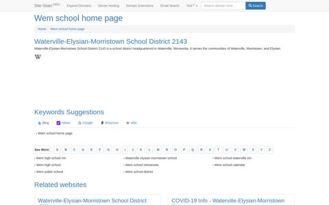 Wem school home page - Site-Stats .ORG