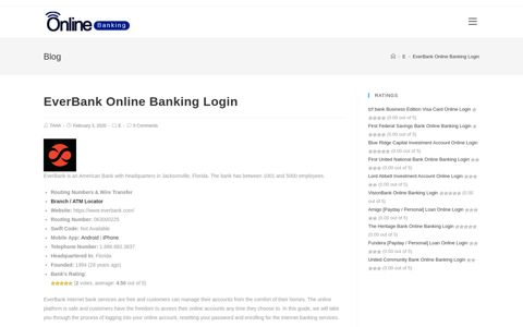 EverBank Online Banking Login