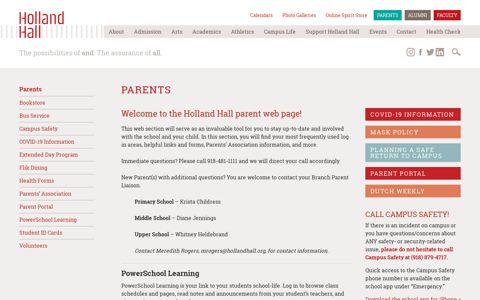 Parents - Holland Hall | Private Schools in Tulsa ...