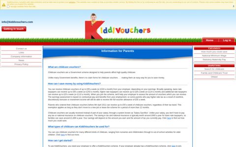 Information for Parents / KiddiVouchers Childcare Vouchers