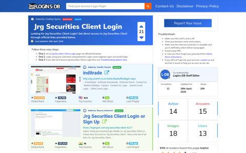 Jrg Securities Client Login - Logins-DB
