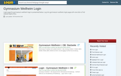 Gymnasium Weilheim Login - Loginii.com