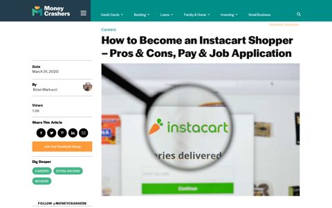 How to Become an Instacart Shopper - Pros & Cons, Pay ...