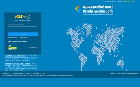 KGB e-Banking: Login to Internet Banking - Kerala Gramin Bank