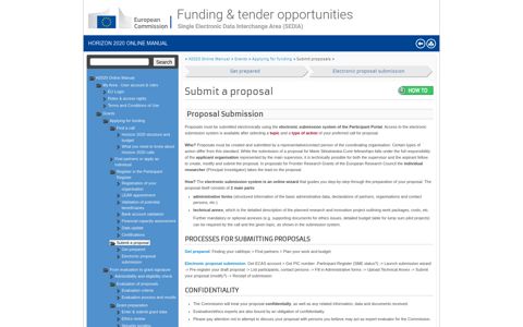 Submit a proposal - H2020 Online Manual - European ...