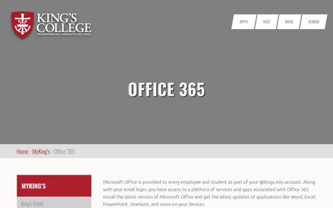 Office 365 | King's College