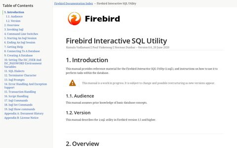 Firebird Interactive SQL Utility