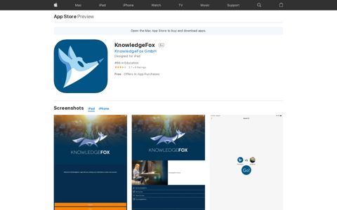 ‎KnowledgeFox on the App Store