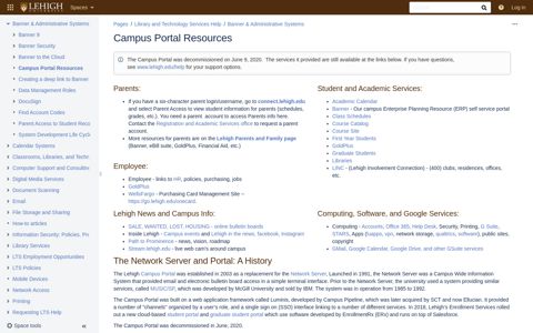Campus Portal Resources - Confluence Mobile - Lehigh ...