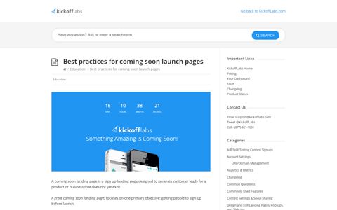 Best practices for coming soon launch pages
