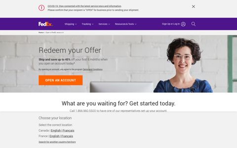 Create Account | FedEx Canada
