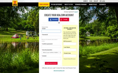 Create Your KOA.com Account - KOA.com Account Sign-in ...