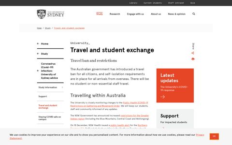 Travel and student exchange - The University of Sydney