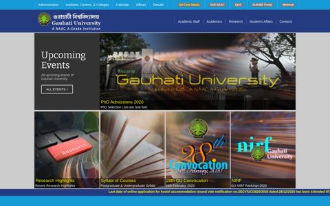 Gauhati University | A NAAC A-Grade Institution