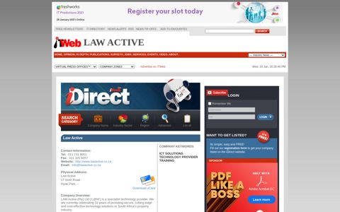 iDirect - Law Active | ITWeb