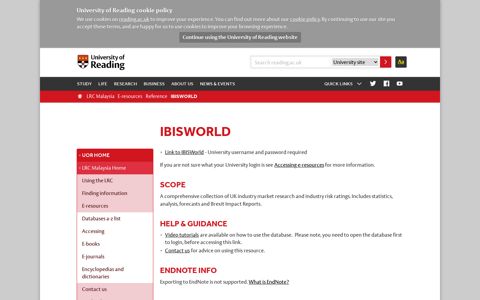 IBISWorld – University of Reading