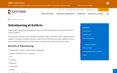 Volunteering at Guthrie | Guthrie