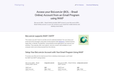How to access your Bol.com.br (BOL - Brasil Online) email ...