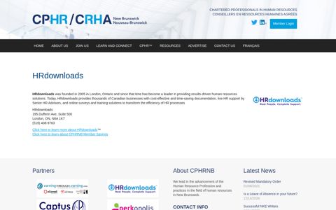 HRdownloads - CPHRNB