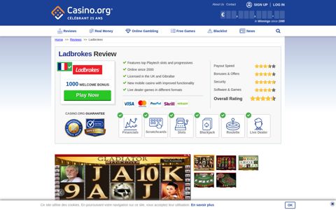 Ladbrokes Casino Review 2020 - Get up to £1,500 Bonus Free!