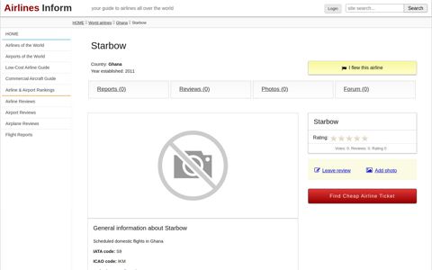 Starbow. Airline code, web site, phone, reviews and opinions.