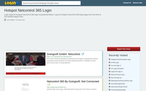 Hotspot Netcontrol 365 Login - Loginii.com