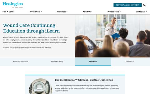 Wound Care Continuing Medical Education (CME) | Healogics