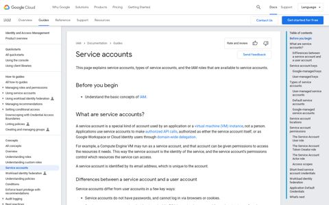 Service accounts | Cloud IAM Documentation | Google Cloud